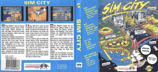 SimCity box art for ZX Spectrum